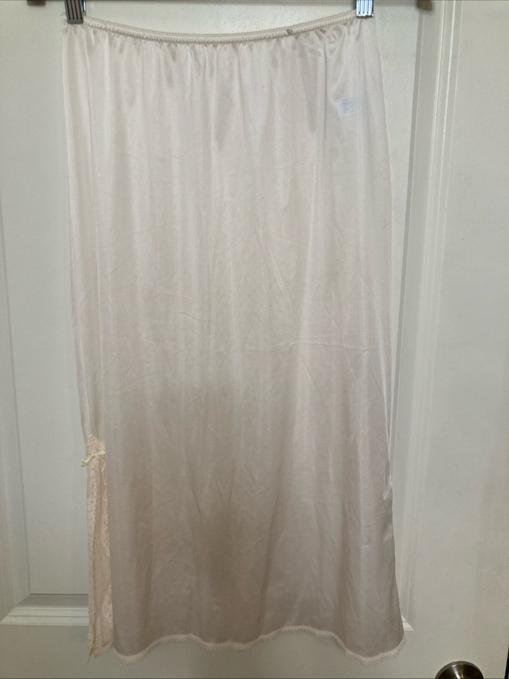 Maidenform Half Slip Sweet Nothings Blush Nylon Lace Sz M 29" Length MadeUSA
